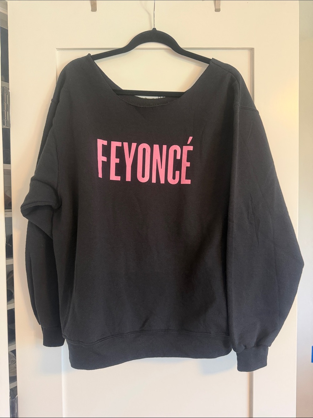 Black Sweatshirt with Pink FEYONCÉ Graphic